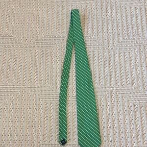 Polo by Ralph Lauren Green Diagonal Stripe Silk Tie